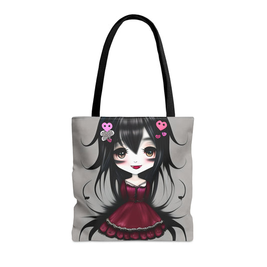 Gothic Kawaii Vampire Graphic Tote Bag