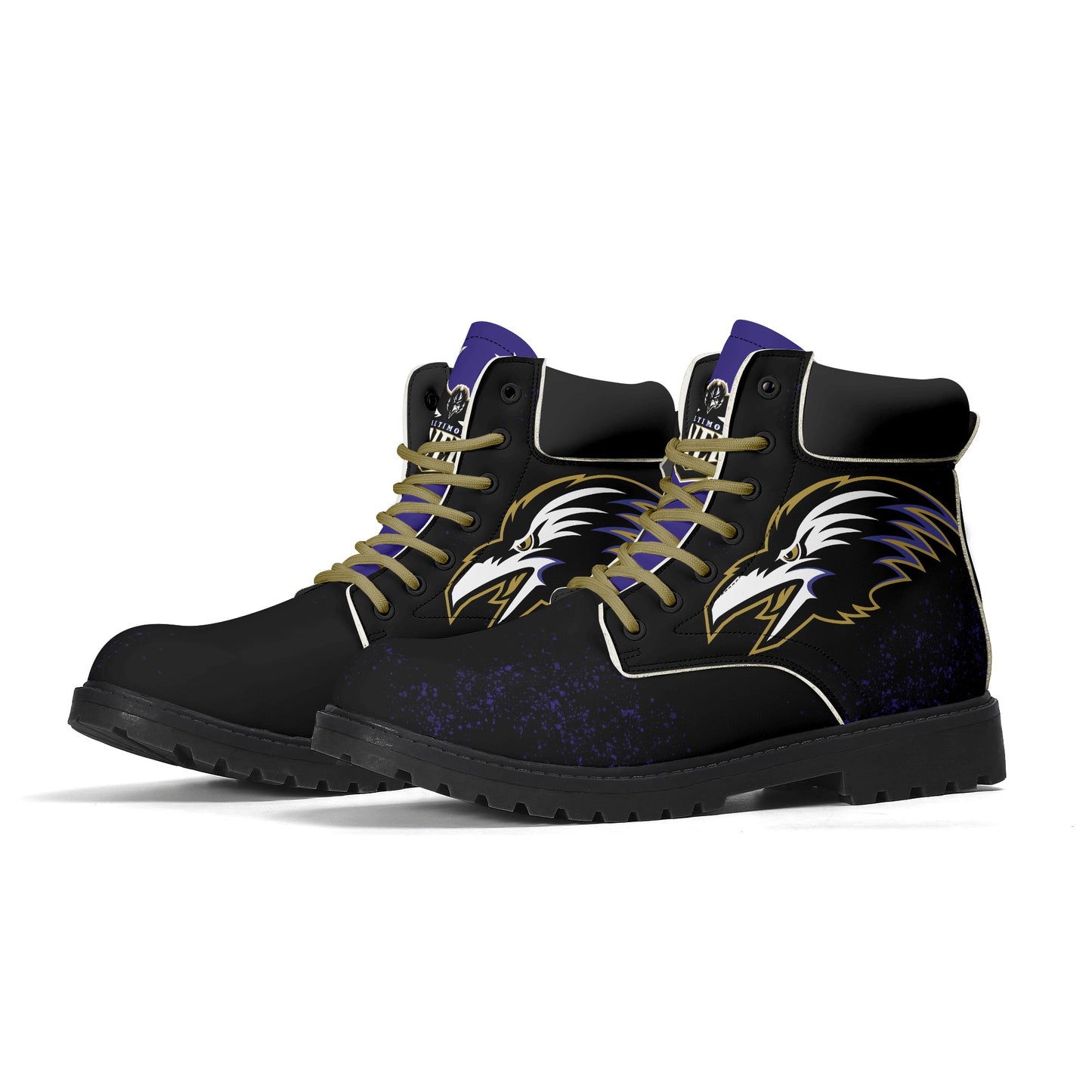 Baltimore Ravens Inspired Leather All Season Boots