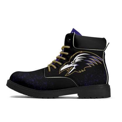 Baltimore Ravens Inspired Leather All Season Boots