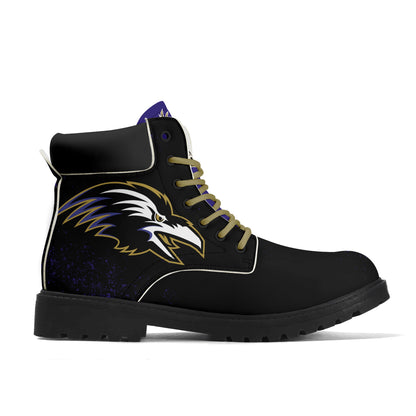 Baltimore Ravens Inspired Leather All Season Boots