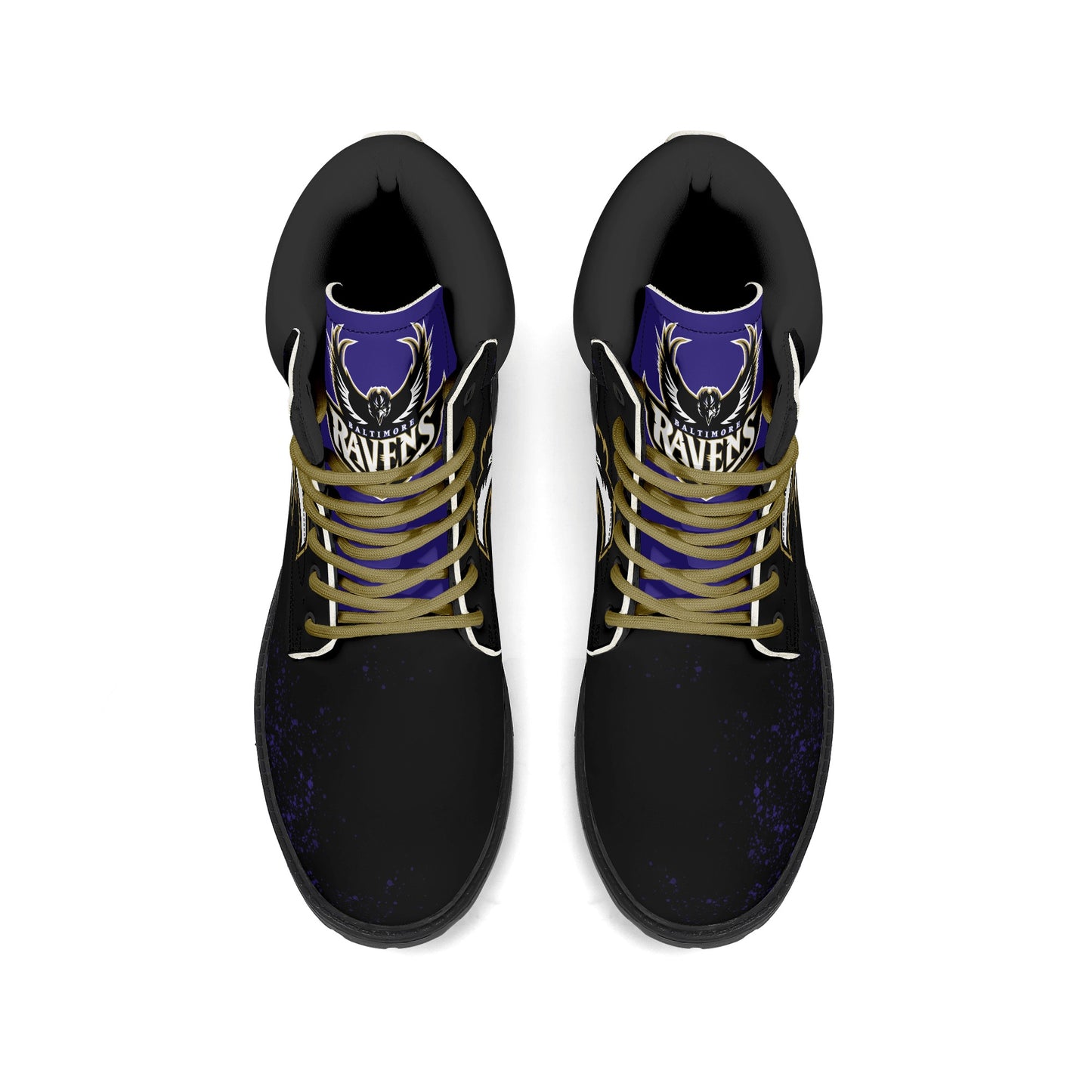 Baltimore Ravens Inspired Leather All Season Boots