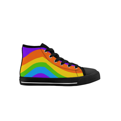 Kids Rainbow High Top Canvas Shoes