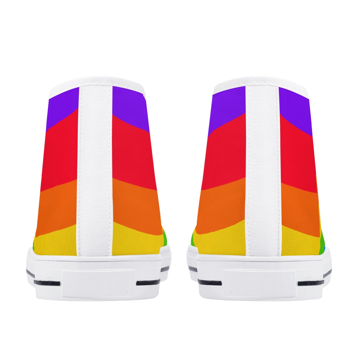 Rainbow Wave High TopCanvas Shoes