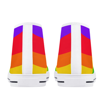 Rainbow Wave High TopCanvas Shoes