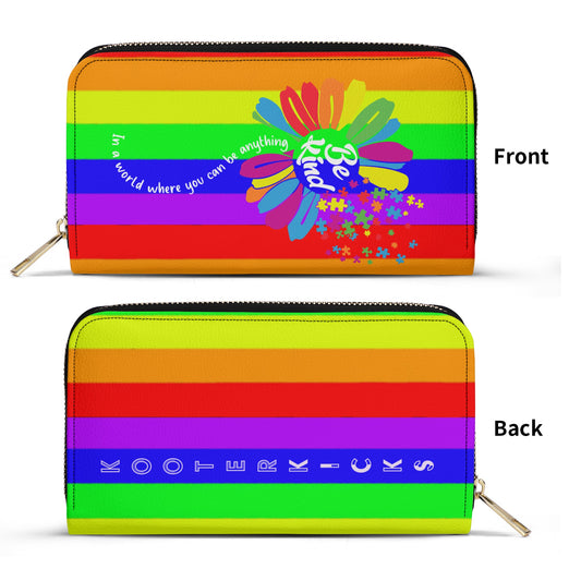 Be Kind Rainbow Pride Leather Wallet