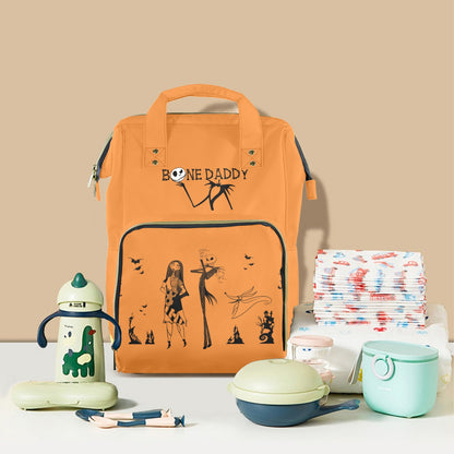 NMBC Orange Silhouettes New Multi-Function Diaper Bag-Large