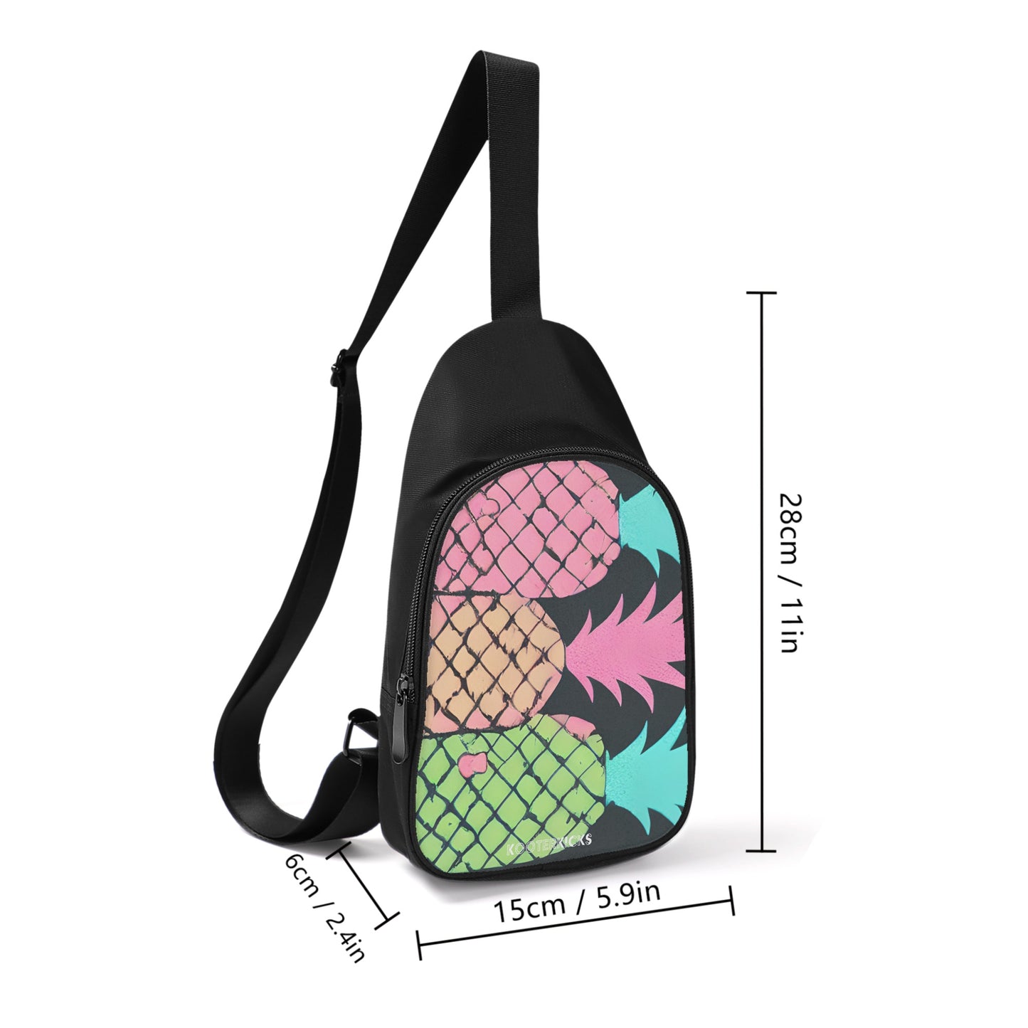 Pastel Pineapple Row Chest Bag
