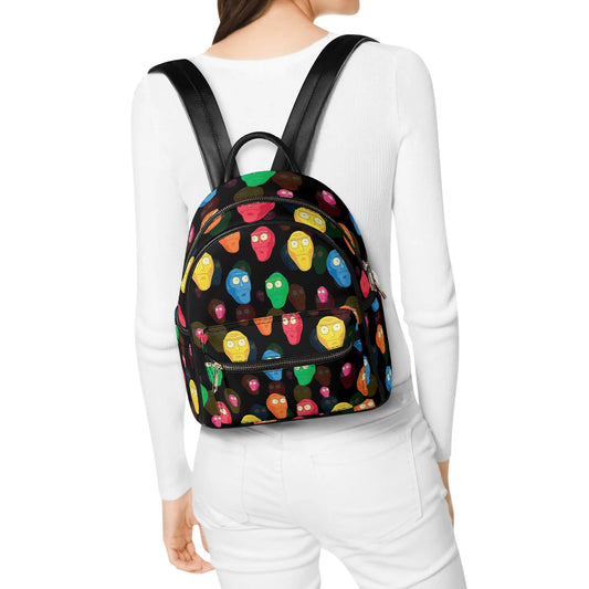 Rick and Morty Inspired Casual PU Leather Backpack