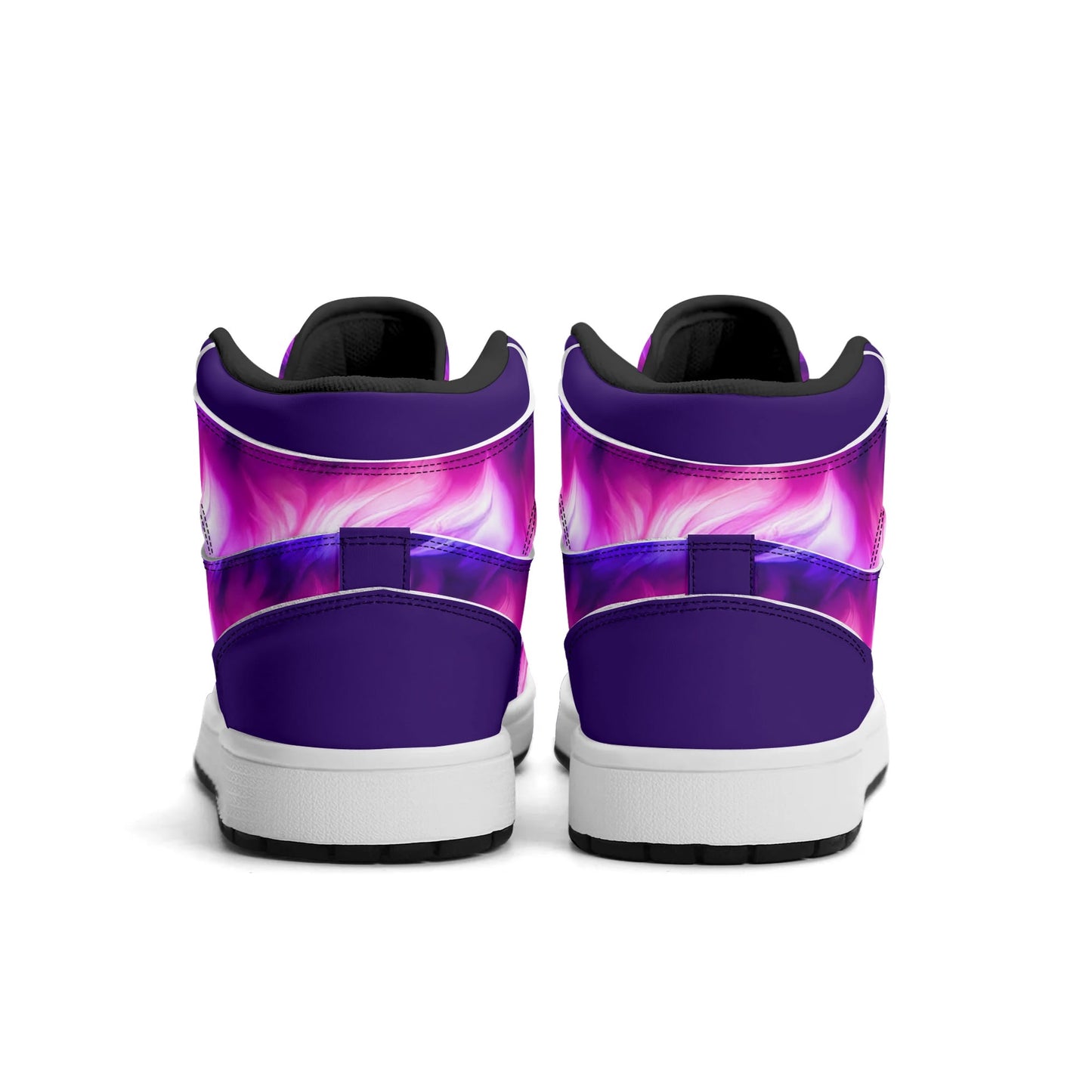 Mens Premium Unicorn Hair PU Leather High Top Sneakers