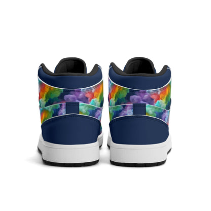 Mens Colourclouds Premium PU Leather High Top Sneakers