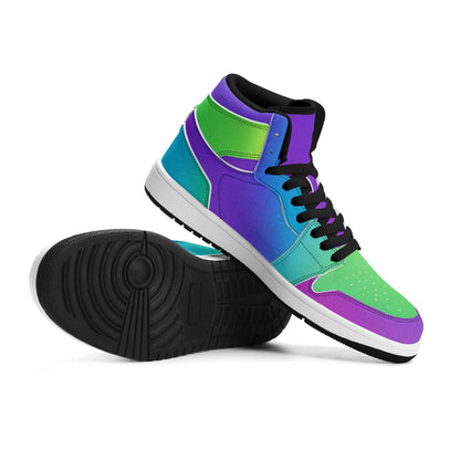 Mens Colourfunk Premium PU Leather High Top Sneakers