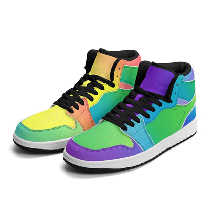 Mens Colourfunk Premium PU Leather High Top Sneakers
