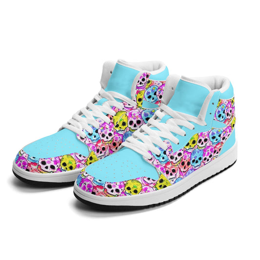 Womens Jelly Skulls Premium PU Leather Sneaker