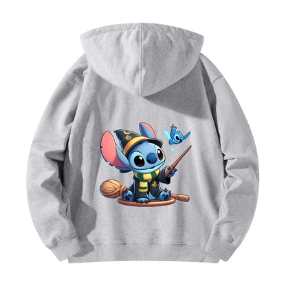Unisex Stitch Slytherin Front & Back Cotton Hoodie