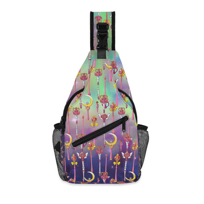 Sailor Moon Inspired Chest Crossbody Bag with Adjustable Strap