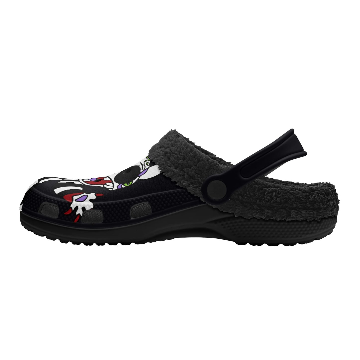 Adults Stitch Beetlejuice Oogie Boogie Black Lined Clog