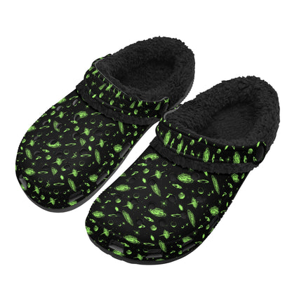 Adults Rick & Morty Black Warm Lined Clog