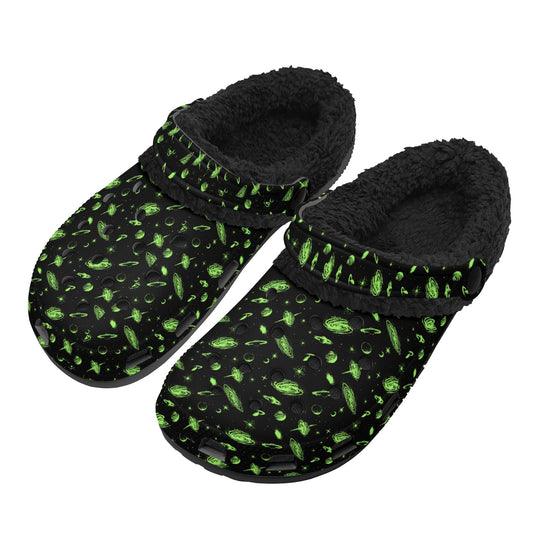 Adults Rick & Morty Black Warm Lined Clog