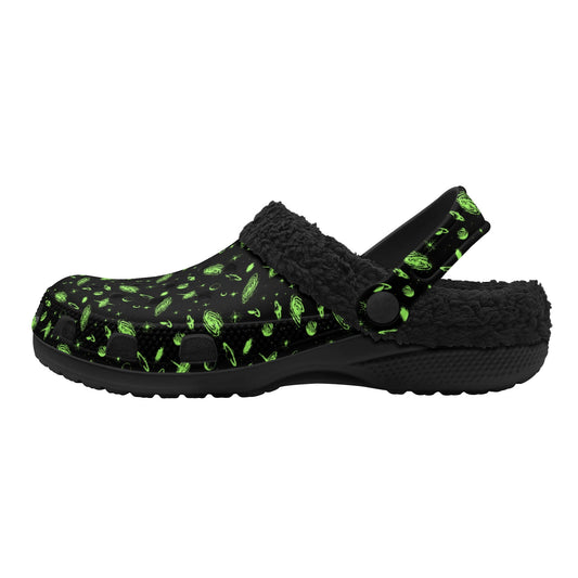 Adults Rick & Morty Black Warm Lined Clog