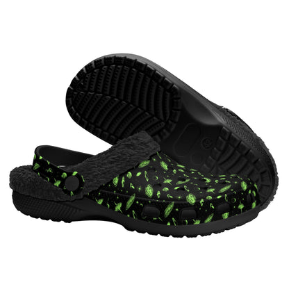 Adults Rick & Morty Black Warm Lined Clog