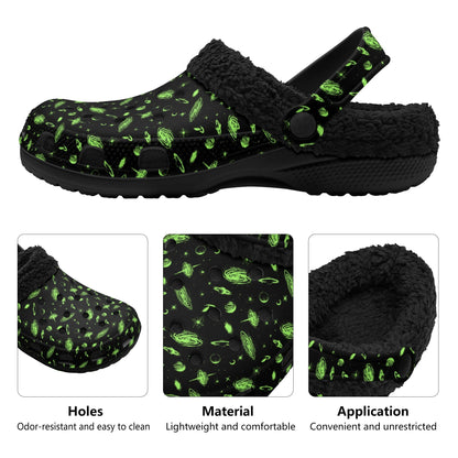 Adults Rick & Morty Black Warm Lined Clog