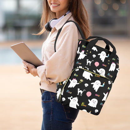 Cute Ghosts on Pink New Multi-Function Diaper Bag