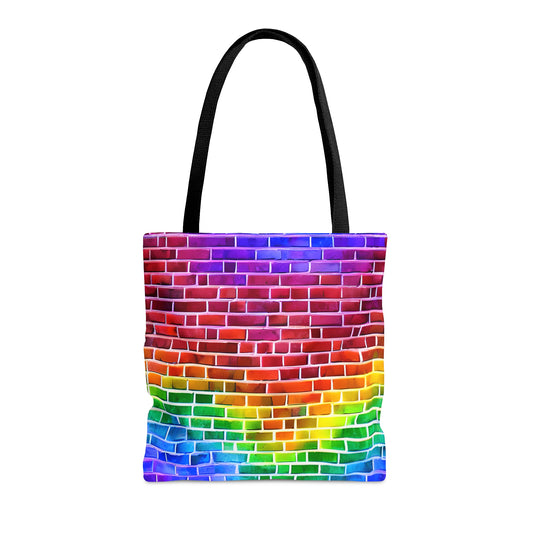 Whimsical Rainbow Bricks Love is Love Tote Bag