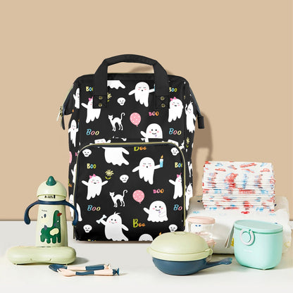 Cute Ghosts on Pink New Multi-Function Diaper Bag