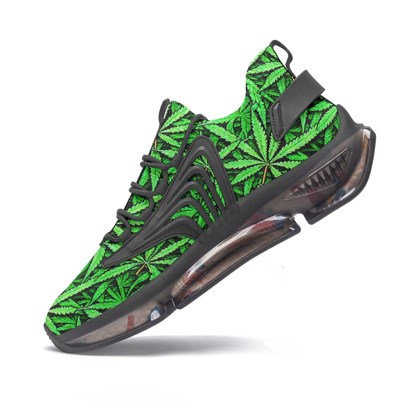 Unisex Leafy Green Low Top Mesh Sneakers
