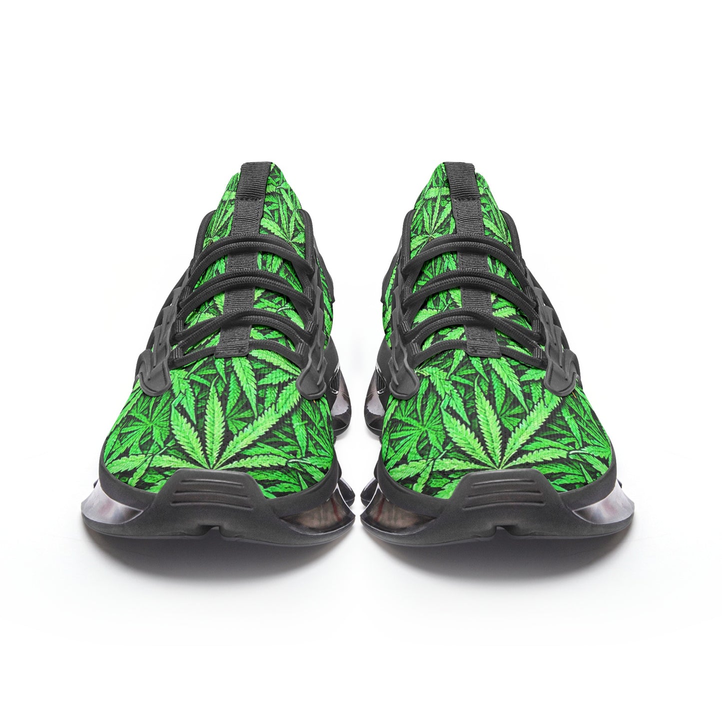 Unisex Leafy Green Low Top Mesh Sneakers