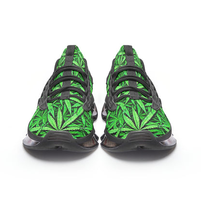 Unisex Leafy Green Low Top Mesh Sneakers