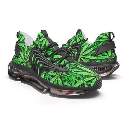 Unisex Leafy Green Low Top Mesh Sneakers