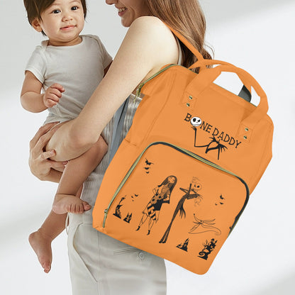 NMBC Orange Silhouettes New Multi-Function Diaper Bag-Large