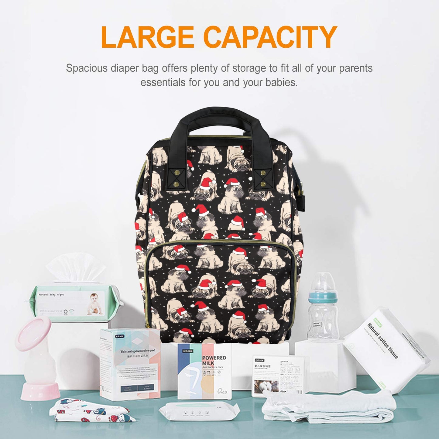 Christmas Puppy Diaper Bag Backpack