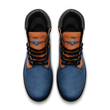Edmonton Oilers Inspired Casual Leather Lightweight boots