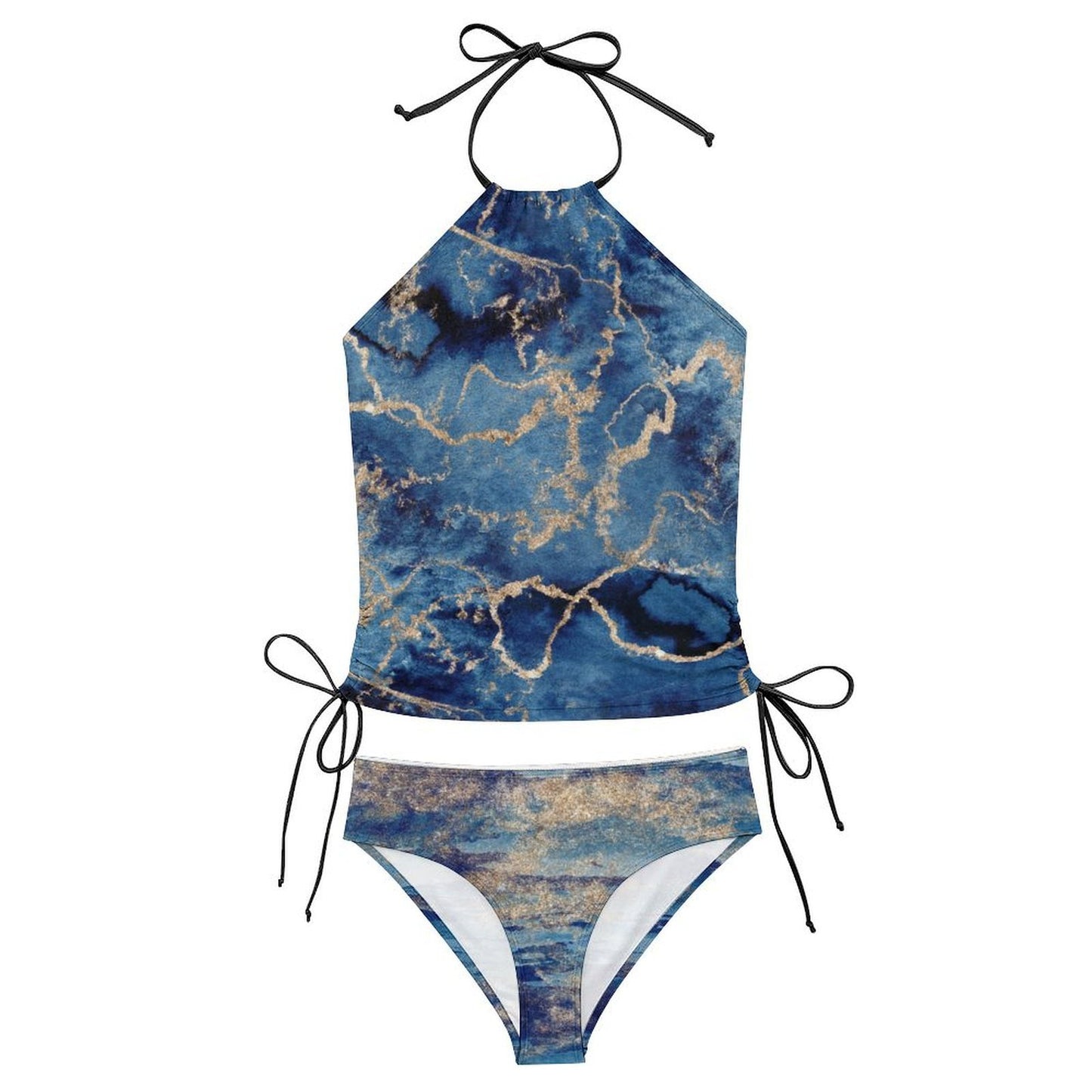 Blue Gold Bikini Tankini Swimsuit
