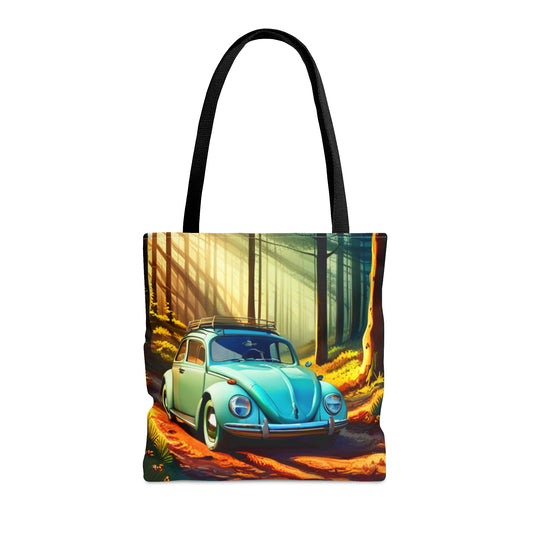 Whimsical Volkswagon Beetle Forest Tote Bag