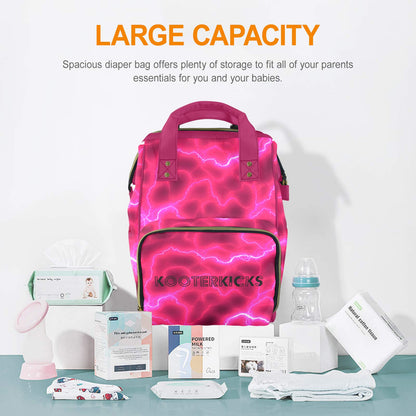 Pink Lightnight Diaper Bag Backpack