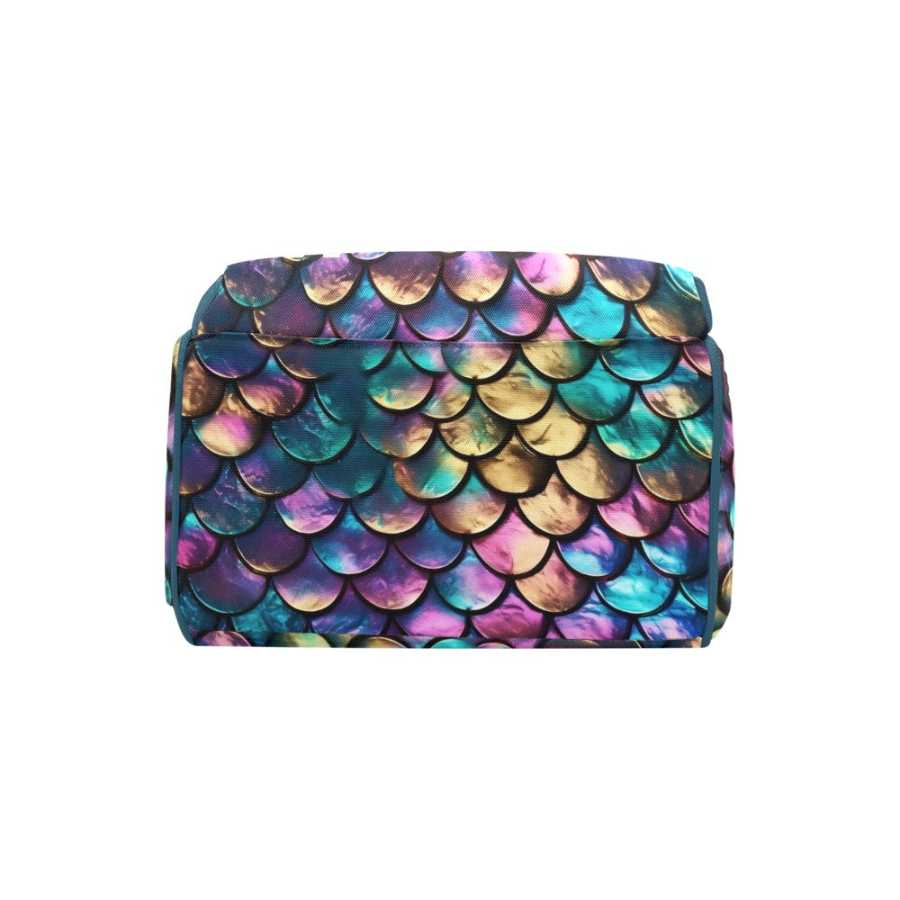 Mermaid Scale Multi-Function Diaper Backpack/Diaper Bag
