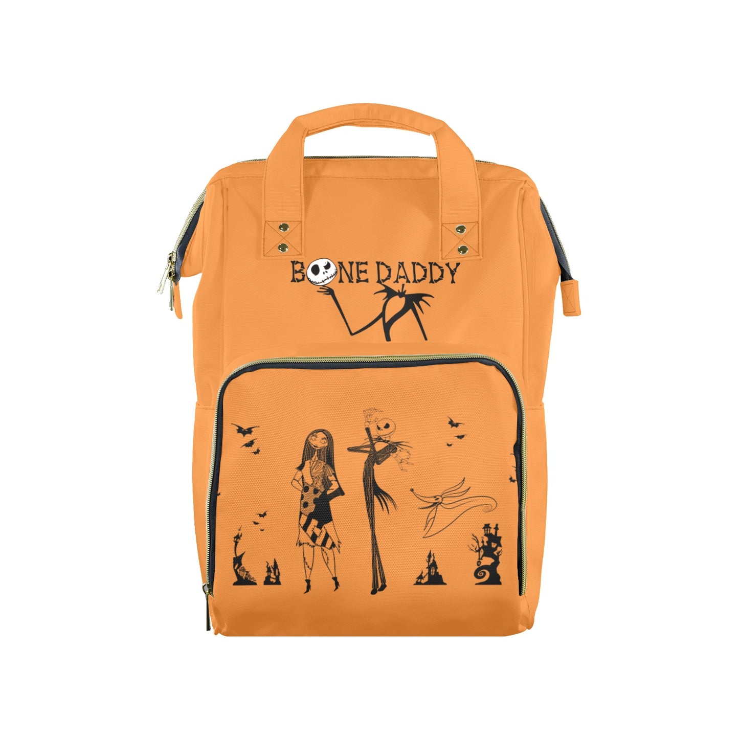 NMBC Orange Silhouettes New Multi-Function Diaper Bag-Large