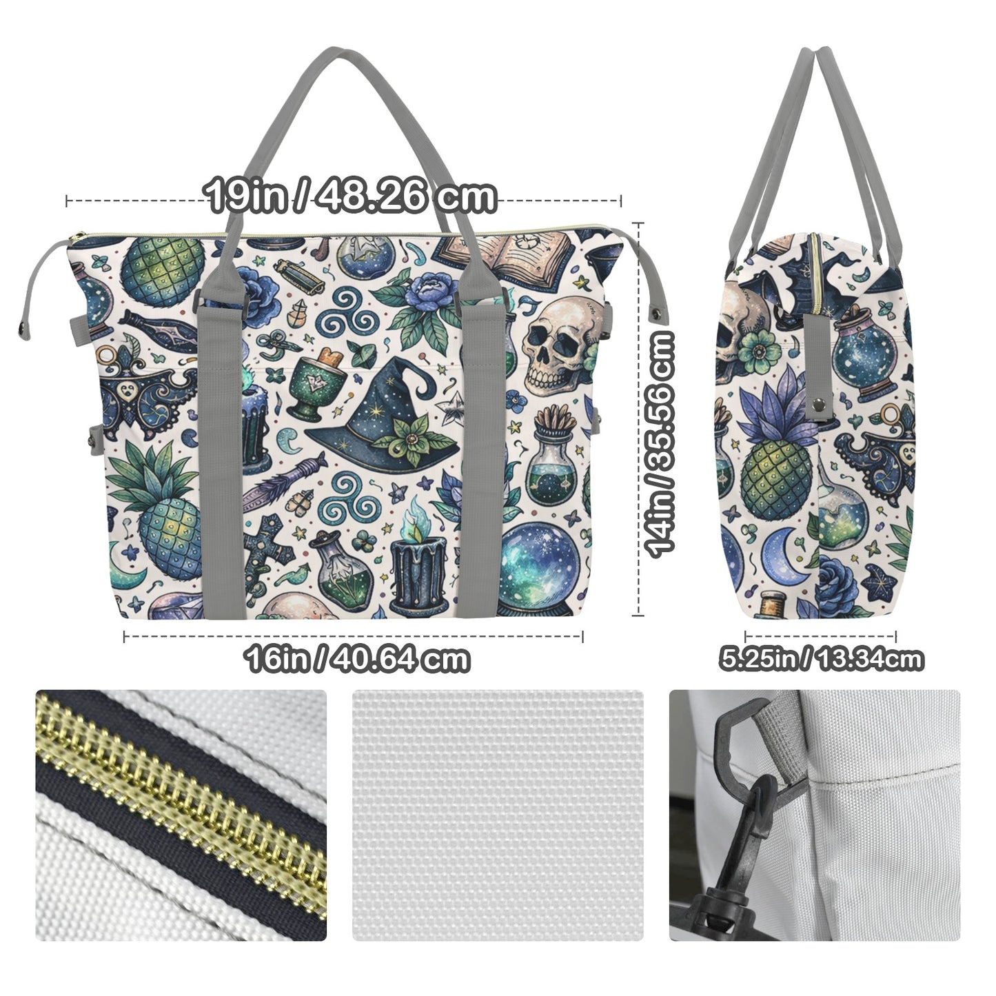 Carry-on Duffle Bag - Witchy Blues