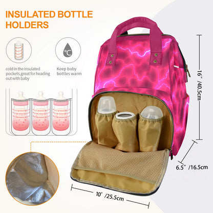 Pink Lightnight Diaper Bag Backpack