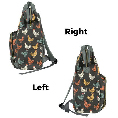 Vintage Rooster Diaper Bag Backpack