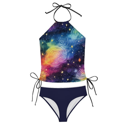Rainbow Galaxy Bikini Tankini Swimsuit