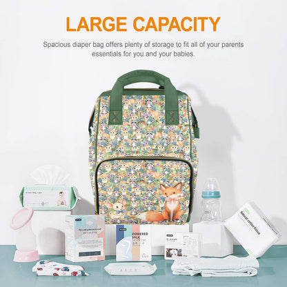 Forest Animals Multi-Function Diaper Bag