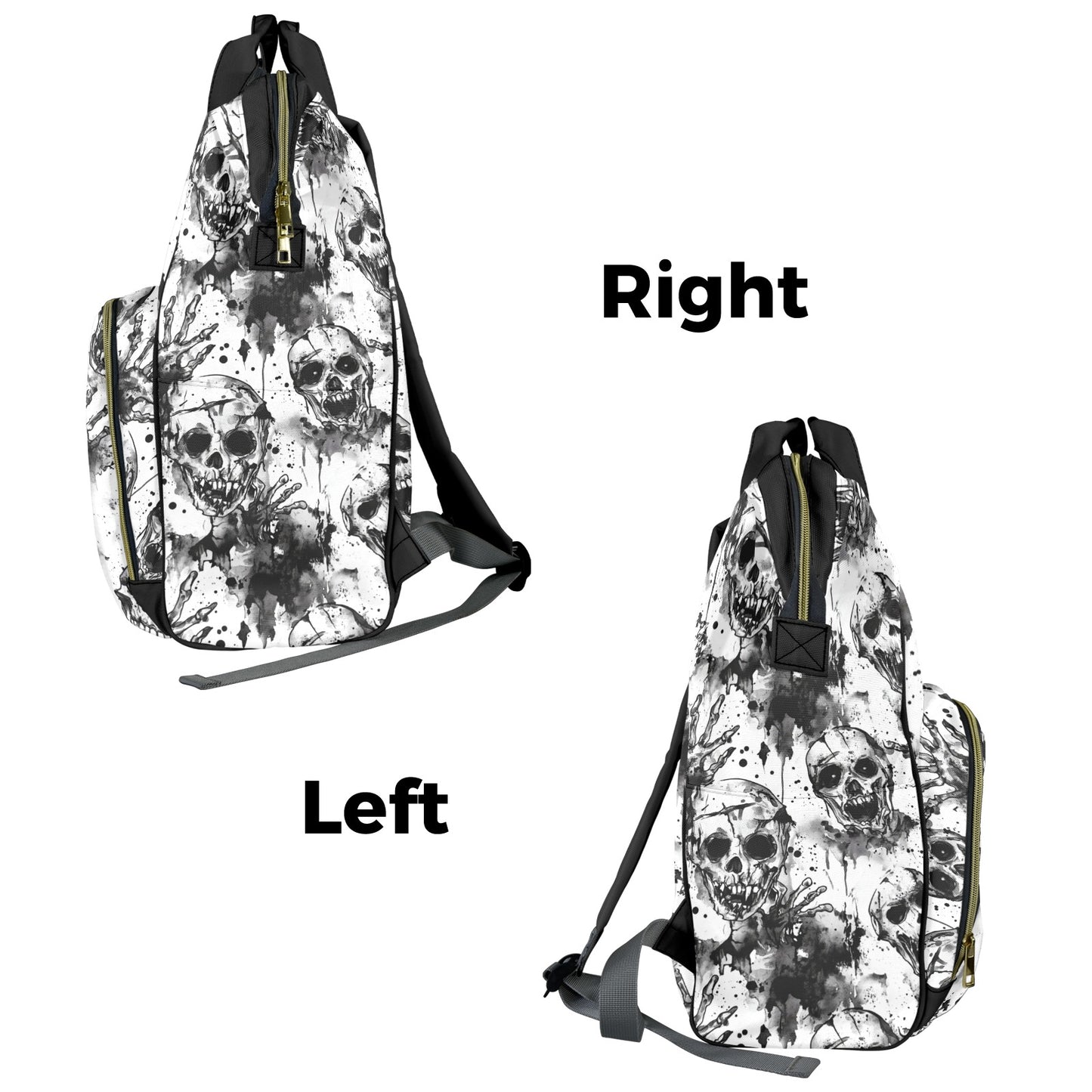 Creepy Zombie Skulls Multi-Function Diaper Bag Backpack
