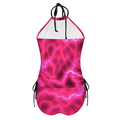 Hot Pink Lightning Bikini Tankini Swimsuit