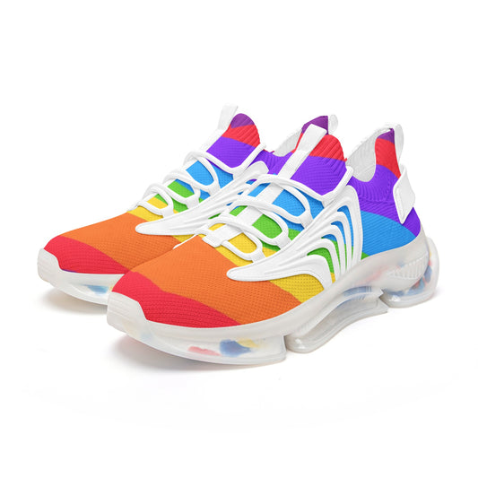 Unisex Rainbow Wave Low Top Mesh Sneakers