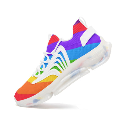 Unisex Rainbow Wave Low Top Mesh Sneakers