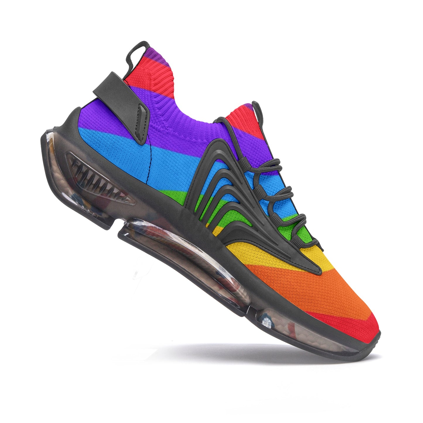 Unisex Rainbow Wave Low Top Mesh Sneakers
